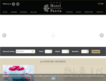 Tablet Screenshot of patriahotel.com